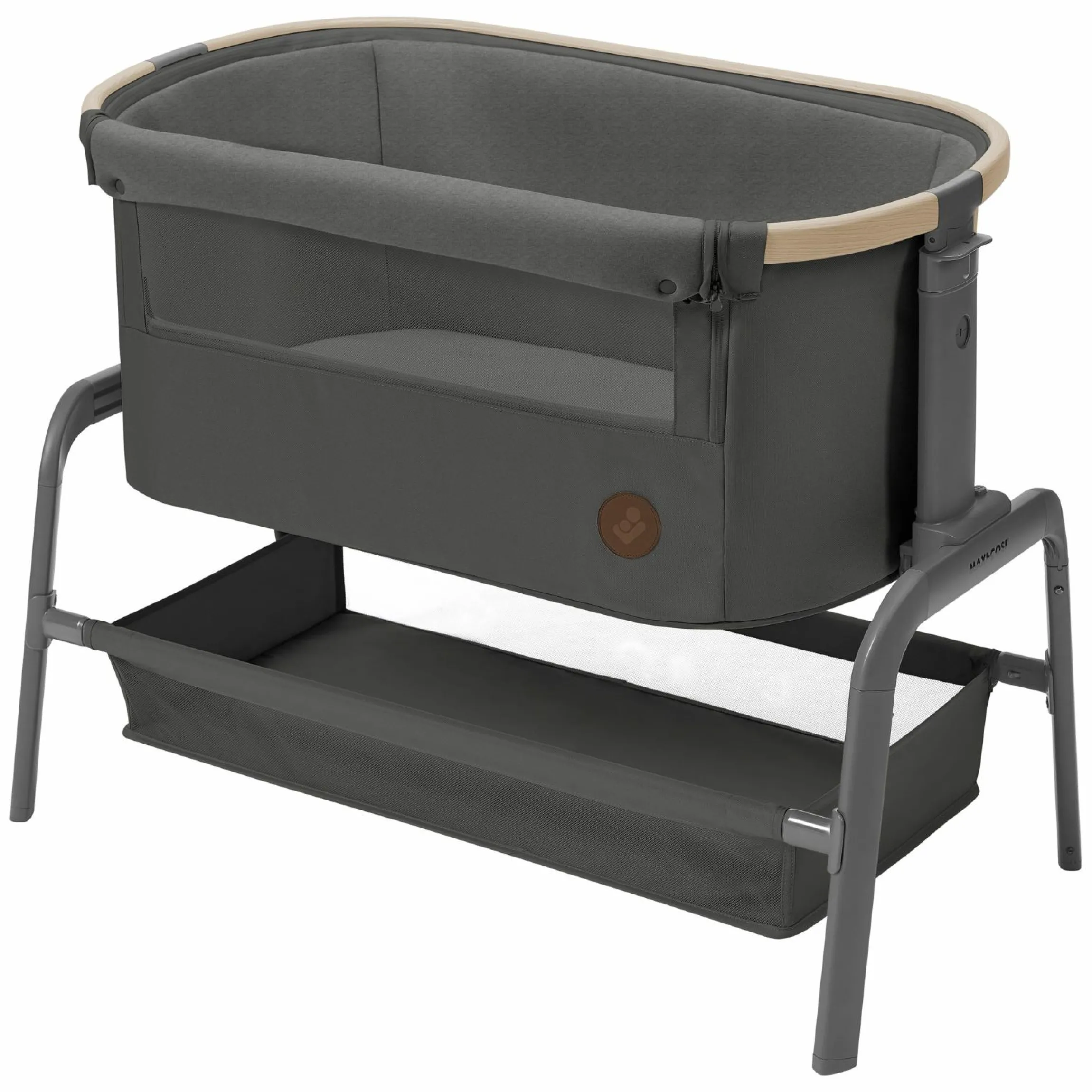 2-in-1 Beistellbett Iora klappbar, inkl. Matratze & Reisetasche - Beyound - Graphite Eco - Kollektion 2025