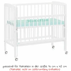 2in1 Beistellbett, Stubenbett Nino (auch für Boxspringbetten geeignet) - Weiß