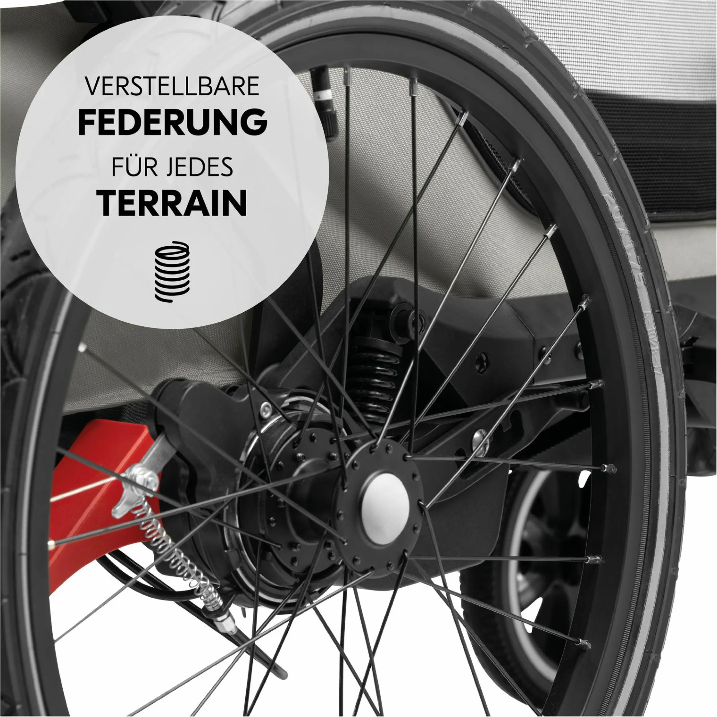 3in1 Fahrradanhänger Bike N Walk Duo für 2 Kinder (bis 44 kg) - Bike Trailer, City Buggy & Outdoor-Begleiter - Light Grey
