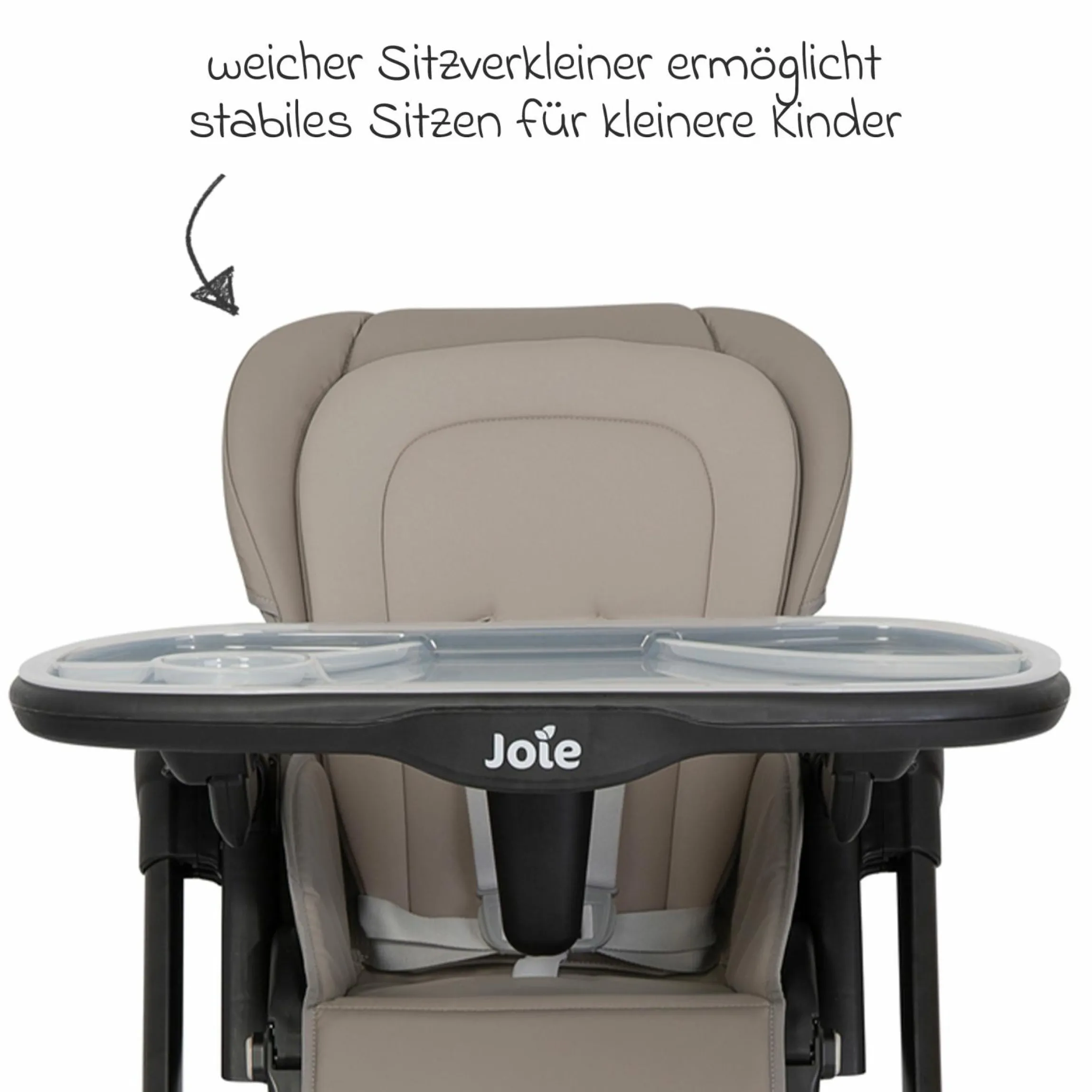 2in1 Hochstuhl Mimzy Recline Wippe und Hochstuhl in einem ab Geburt nutzbar mit Liegeposition - Hazelnut - Kollektion 2025