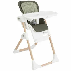 2in1 Hochstuhl Mimzy Recline Wippe und Hochstuhl in einem ab Geburt nutzbar mit Liegeposition - Palms Wood - Kollektion 2025