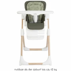 2in1 Hochstuhl Mimzy Recline Wippe und Hochstuhl in einem ab Geburt nutzbar mit Liegeposition - Palms Wood - Kollektion 2025