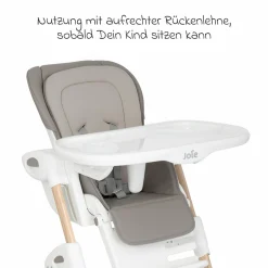 2in1 Hochstuhl Mimzy Recline Wippe und Hochstuhl in einem ab Geburt nutzbar mit Liegeposition - Walnut Wood - Kollektion 2025
