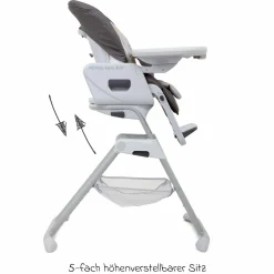 3in1 Hochstuhl Mimzy Spin 3in1 ab Geburt nutzbar mit 360° drehbarem Sitz, flache Liegeposition, Tablett und Snacktablett - Geometric Mountain - Kollektion 2025