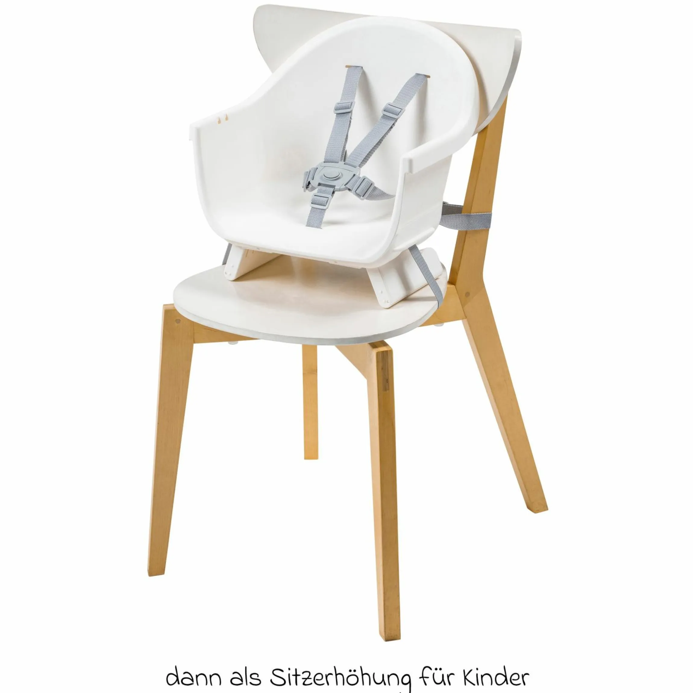 4-in-1 Hochstuhl Moa ab 6 Monate - 5 Jahre Hochstuhl, Sitzerhöhung, Tisch & Stuhl - Beyond White2 Eco - Kollektion 2025
