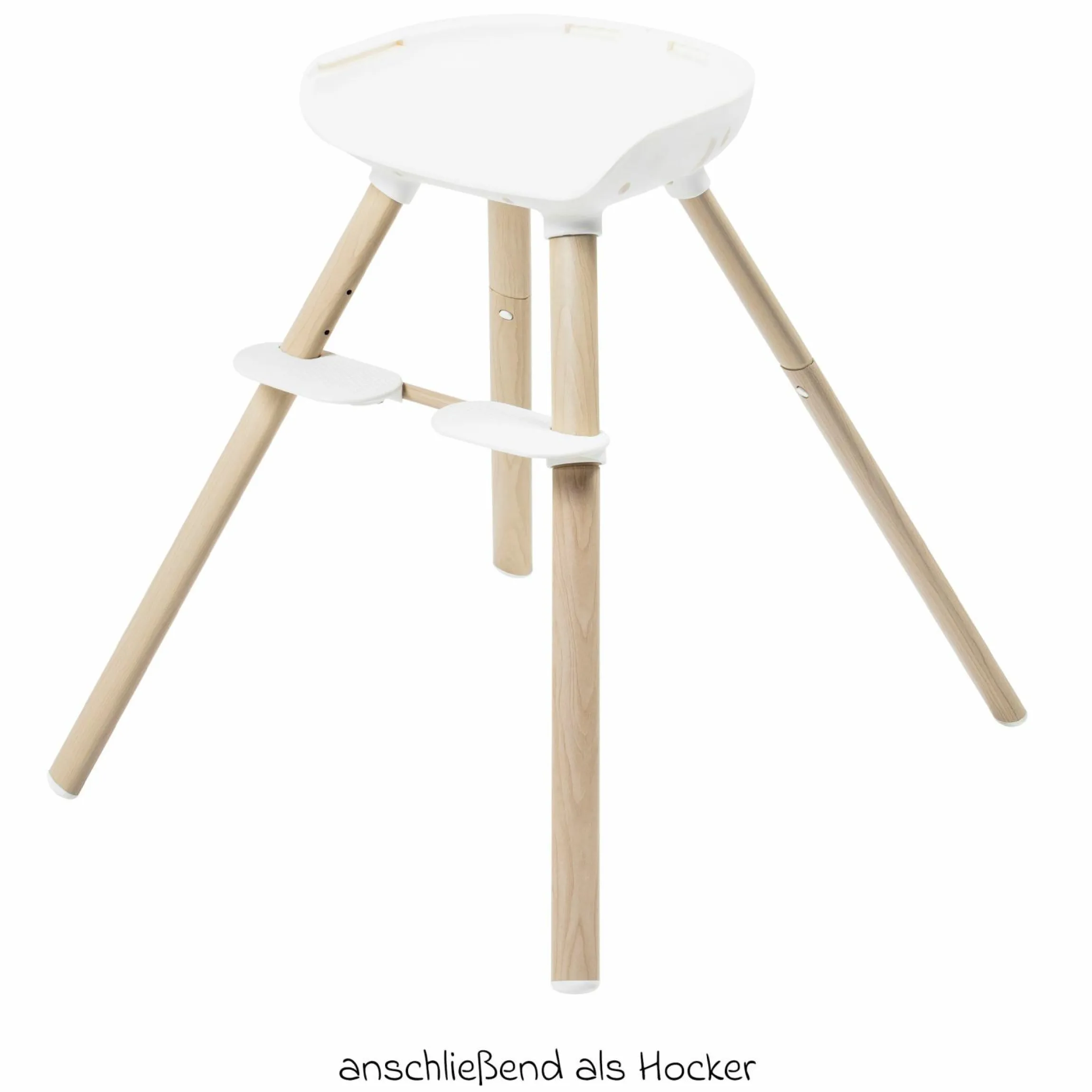4-in-1 Hochstuhl Moa ab 6 Monate - 5 Jahre Hochstuhl, Sitzerhöhung, Tisch & Stuhl - Beyond White2 Eco - Kollektion 2025