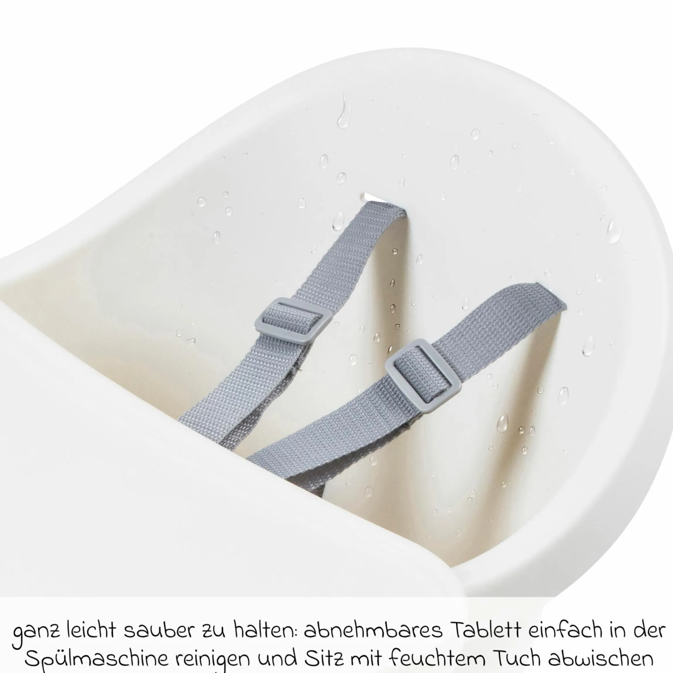 4-in-1 Hochstuhl Moa ab 6 Monate - 5 Jahre Hochstuhl, Sitzerhöhung, Tisch & Stuhl - Beyond White2 Eco - Kollektion 2025