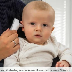 3in1 Infrarot-Fieberthermometer Colour EarTemp für Ohrmessung - Weiß Grau - Kollektion 2024