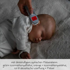 4in1 Infrarot-Fieberthermometer Colour MaxTemp für Ohr- und Stirnmessung - Weiß Grau - Kollektion 2024