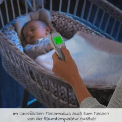 4in1 Infrarot-Fieberthermometer Colour MaxTemp für Ohr- und Stirnmessung - Weiß Grau - Kollektion 2024