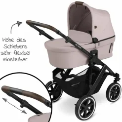 3in1 Kinderwagen-Set Salsa 4 Air - inkl. Babywanne, Autositz Pebble Pro, Sportsitz, Greifling, Buggybuch und XXL Zubehörpaket - Pure Edition - Berry