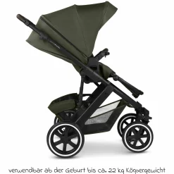 3in1 Kinderwagen-Set Salsa 5 Air - inkl. Babywanne, Autositz Pebble Pro, Sportsitz mit XXL Zubehörpaket - Pure - Avocado