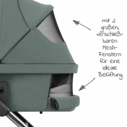 3in1 Kinderwagen-Set Salsa 4 Air - inkl. Babywanne, Autositz Pebble Pro, Sportsitz, Greifling, Buggybuch und XXL Zubehörpaket - Aloe