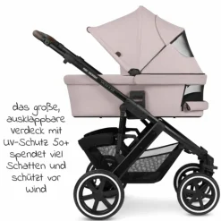 3in1 Kinderwagen-Set Salsa 4 Air - inkl. Babywanne, Autositz Tulip, Sportsitz und XXL Zubehörpaket - Pure Edition - Berry - Kollektion 2024