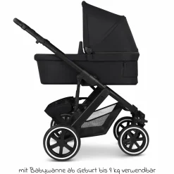 3in1 Kinderwagen-Set Salsa 5 Air - inkl. Babywanne, Autositz Pebble Pro, Sportsitz mit XXL Zubehörpaket - Pure - Coal