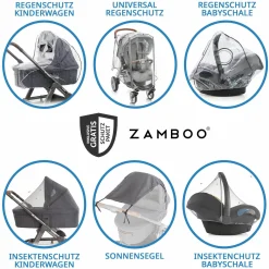3in1 Kinderwagen-Set Salsa Run - Babywanne, Babyschale Tulip, Sportsitz & XXL Zubheörpaket (mit Sportzulassung, Luftbereifung & Handbremse) - Ink