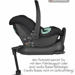 3in1 Kinderwagen-Set Salsa Run - Babywanne, Babyschale Tulip, Sportsitz & XXL Zubheörpaket (mit Sportzulassung, Luftbereifung & Handbremse) - Ink