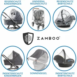 3in1 Kinderwagen-Set Samba 2 - inkl. Babywanne, Autositz Pebble Pro, Sportsitz mit XXL Zubehörpaket - Almond