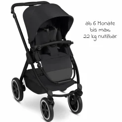 3in1 Kinderwagen-Set Samba 2 - inkl. Babywanne, Autositz Pebble Pro, Sportsitz mit XXL Zubehörpaket - Pure - Coal