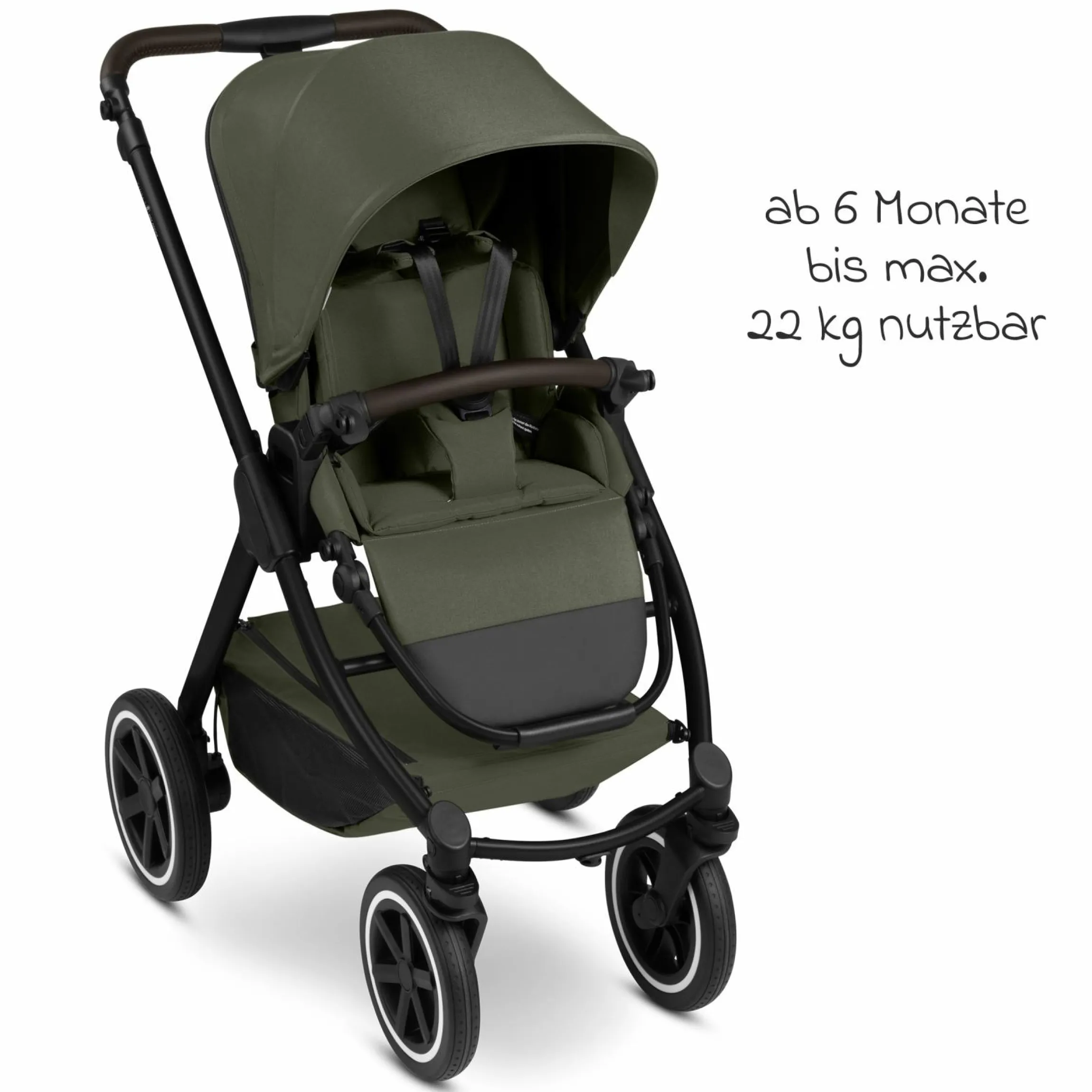 3in1 Kinderwagen-Set Samba 2 - inkl. Babywanne, Autositz Pebble Pro, Sportsitz mit XXL Zubehörpaket - Pure - Avocado
