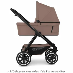 3in1 Kinderwagen-Set Samba 2 - inkl. Babywanne, Autositz Pebble Pro, Sportsitz mit XXL Zubehörpaket - Dark Beige