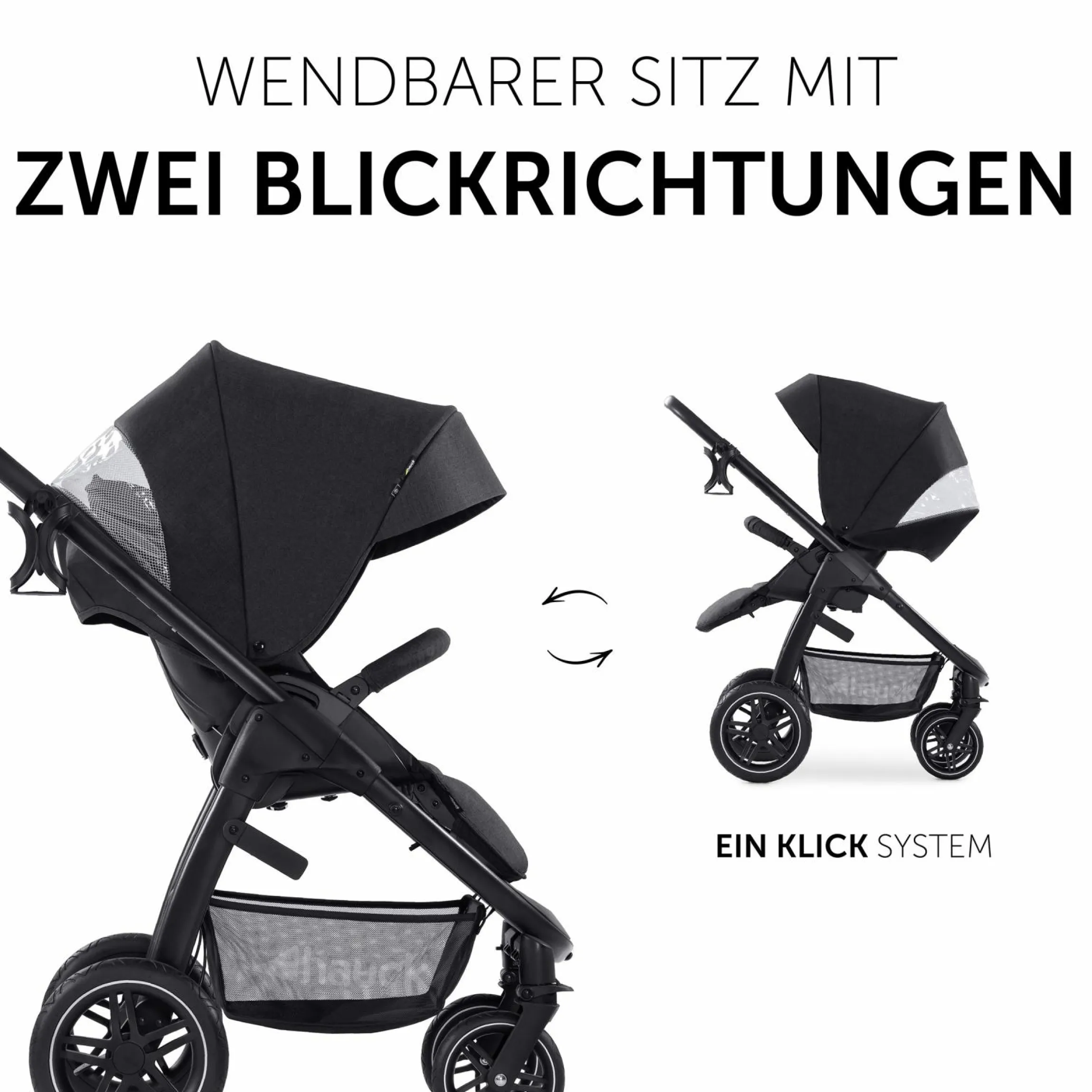 3in1 Kinderwagen-Set Saturn R Trio Set inkl. Maxi-Cosi i-Size Pebble Pro & XXL Zubehörpaket - Melange Black