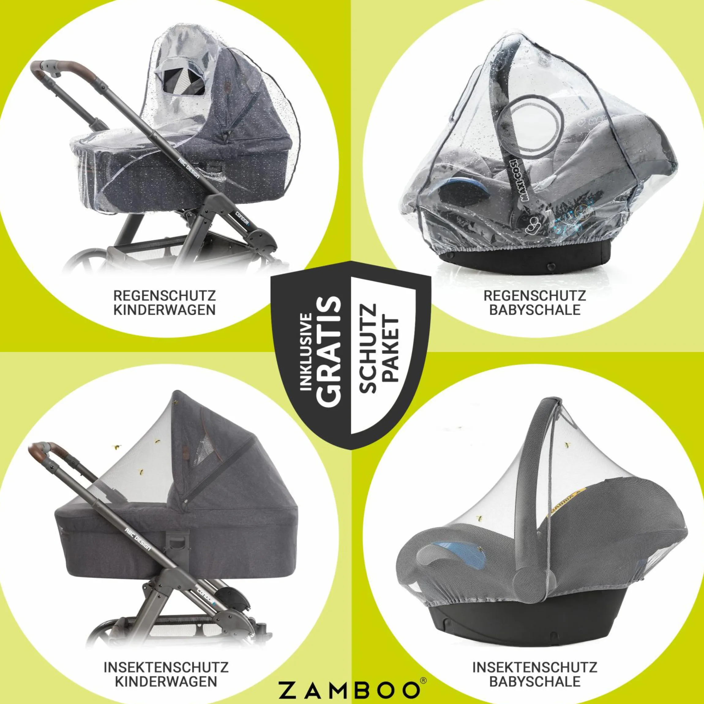 3in1 Kinderwagen-Set Saturn R Trio Set inkl. i-Size Babyschale & XXL Zubehörpaket - Melange Black