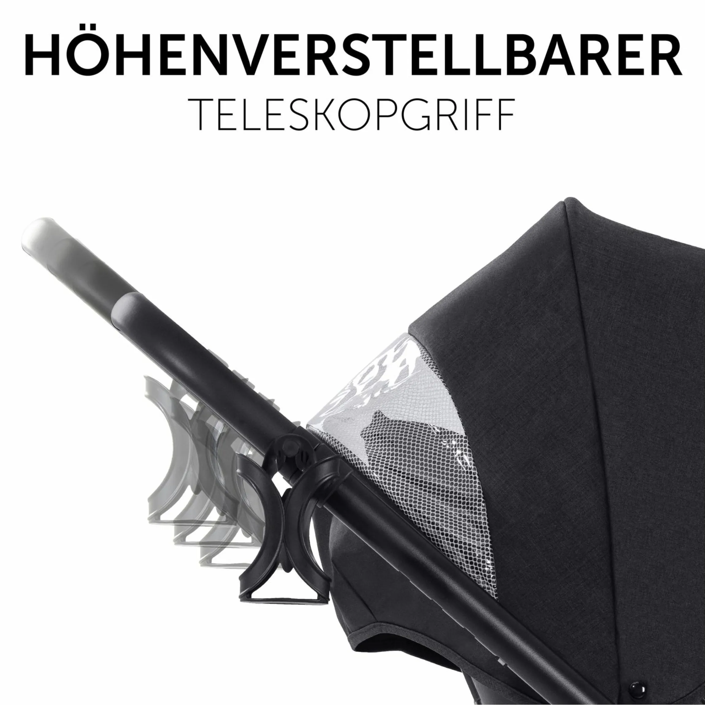 3in1 Kinderwagen-Set Saturn R Trio Set inkl. i-Size Babyschale & XXL Zubehörpaket - Melange Black
