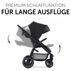 3in1 Kinderwagen-Set Saturn R Trio Set inkl. i-Size Babyschale & XXL Zubehörpaket - Melange Black