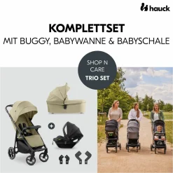 3in1 Kinderwagen-Set Shop N Care Trio Set inkl. Babyschale Drive N Care - Olive