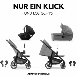 3in1 Kinderwagen-Set Shop N Care Trio Set inkl. Babyschale Drive N Care - Grey