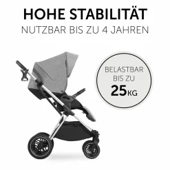 3in1 Kinderwagen-Set Vision X Trio Set Black - inkl. i-Size Babyschale Drive N Care & XXL Zubehörpaket - Melange Grey
