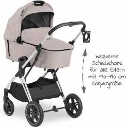 4in1 Kinderwagen-Set Vision X Trio Set - inkl. i-Size Babyschale & Isofix Base & XXL Zubehörset - Melange Beige