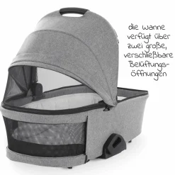 4in1 Kinderwagen-Set Vision X Trio Set - inkl. i-Size Babyschale & Isofix Base & XXL Zubehörset - Melange Grey