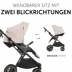 3in1 Kinderwagen-Set Vision X Trio Set Black - inkl. Maxi-Cosi i-Size Pebble Pro & XXL Zubehörpaket - Melange Beige