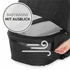 3in1 Kinderwagen-Set Vision X Trio Set Black - inkl. i-Size Babyschale Drive N Care & XXL Zubehörpaket - Melange Black
