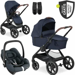 3in1 Kinderwagen-Set Walk N Care Trio Set inkl. Maxi-Cosi i-Size Cabriofix & XXL Zubehörpaket - Dark Navy Blue