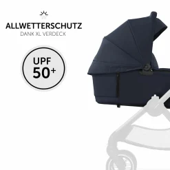 4in1 Kinderwagen-Set Walk N Care Trio Set inkl. Maxi-Cosi i-Size Pebble Pro & Isofix Basis FamilyFix3 & XXL Zubehörset - Dark Blue