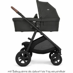 2in1 Kombi-Kinderwagen Alore bis 22 kg belastbar mit Babywanne Ramble XL, Liegeposition, umsetzbarer & höhenverstellbarer Sportsitz, Teleskop-Schieber inkl. Adapter & Regenschutz - Shale - Kollektion 2025