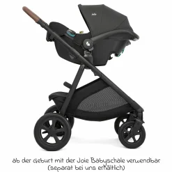 2in1 Kombi-Kinderwagen Alore bis 22 kg belastbar mit Babywanne Ramble XL, Liegeposition, umsetzbarer & höhenverstellbarer Sportsitz, Teleskop-Schieber inkl. Adapter & Regenschutz - Shale - Kollektion 2025
