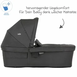 2in1 Kombi-Kinderwagen Alore bis 22 kg belastbar mit Babywanne Ramble XL, Liegeposition, umsetzbarer & höhenverstellbarer Sportsitz, Teleskop-Schieber inkl. Adapter & Regenschutz - Shale - Kollektion 2025