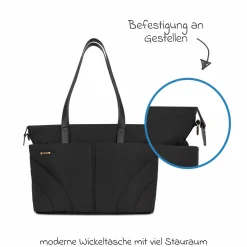 2in1 Kombi-Kinderwagen Claro bis 22 kg mit Babywanne, Sportsitz, Teleskopschieber, Liegeposition inkl. Regenschutz, Beindecke & Wickeltasche mit Wickeunterlage - Noir - Kollektion 2025