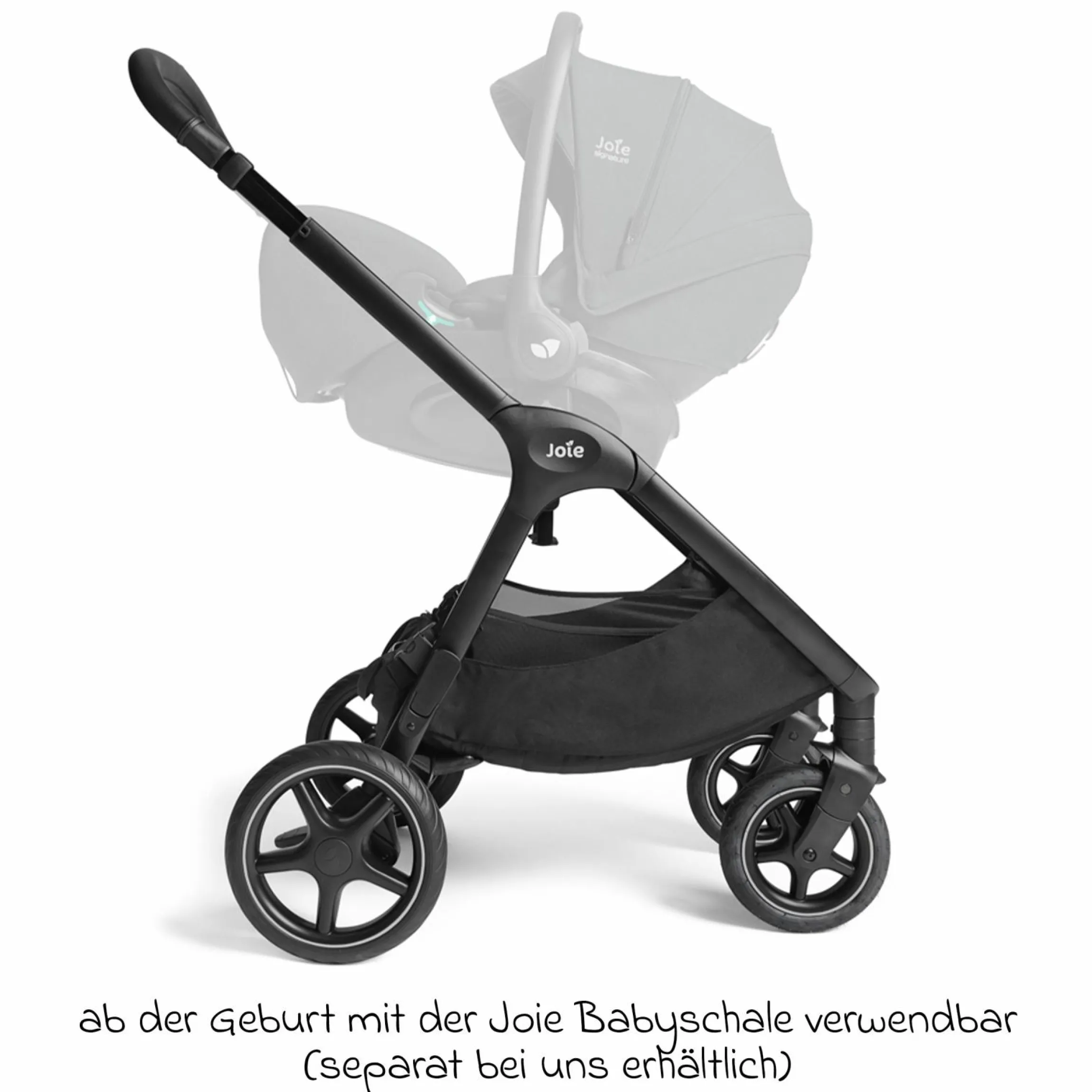 2in1 Kombi-Kinderwagen Finiti bis 22 kg belastbar mit Babywanne Ramble XL, Teleskopschieber, umsetzbare Sitzeinheit, inkl. Adapter & Regenverdeck - Signature - Evergreen