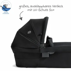 2in1 Kombi-Kinderwagen Finiti bis 22 kg belastbar mit Babywanne Ramble XL, Teleskopschieber, umsetzbare Sitzeinheit, inkl. Adapter & Regenverdeck - Signature - Eclipse
