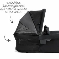 2in1 Kombi-Kinderwagen Finiti bis 22 kg belastbar mit Babywanne Ramble XL, Teleskopschieber, umsetzbare Sitzeinheit, inkl. Adapter & Regenverdeck - Signature - Eclipse