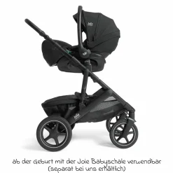 2in1 Kombi-Kinderwagen Vinca bis 22 kg belastbar mit Babywanne Ramble Xl, Teleskopschieber, umsetzbare Sitzeinheit, inkl. Adapter & Regenverdeck - Signature - Eclipse