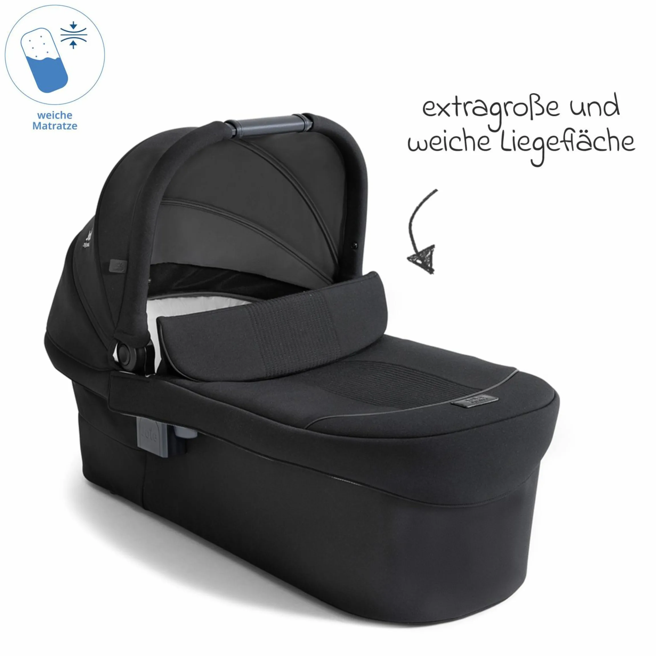 2in1 Kombi-Kinderwagen Vinca bis 22 kg belastbar mit Babywanne Ramble Xl, Teleskopschieber, umsetzbare Sitzeinheit, inkl. Adapter & Regenverdeck - Signature - Eclipse