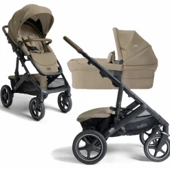 2in1 Kombi-Kinderwagen Vinca bis 22 kg belastbar mit Babywanne Ramble Xl, Teleskopschieber, umsetzbare Sitzeinheit, inkl. Adapter & Regenverdeck - Signature - Sandstone