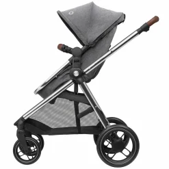 2-in-1 Kombi-Kinderwagen Zelia³ verwendbarer Sitz & Wanne in einem, verstellbarer Schieber, 22 kg - Luxe Twillic Grey - Kollektion 2025