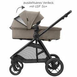 2-in-1 Kombi-Kinderwagen Zelia³ verwendbarer Sitz & Wanne in einem, verstellbarer Schieber, 22 kg - Luxe Twillic Truffel - Kollektion 2025